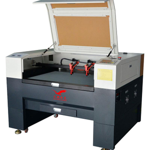2 Heads Fabric Cloth Garments Fabric Cutter 6090 Co2 Laser Cutting Machine With Honeycomb Worktable